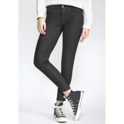 Jeans push-up slim taille haute PULP, 7/8ème noir en coton Wren