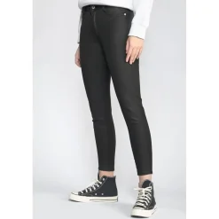 Jeans push-up slim taille haute PULP, 7/8ème noir en coton Wren