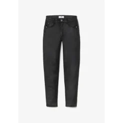 Jeans push-up slim taille haute PULP, 7/8ème noir en coton Wren