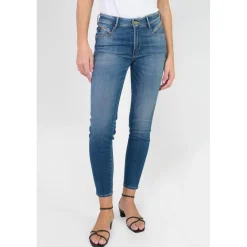 Jeans push-up slim taille haute PULP, 7/8ème bleu Tess
