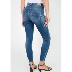 Jeans push-up slim taille haute PULP, 7/8ème bleu Tess