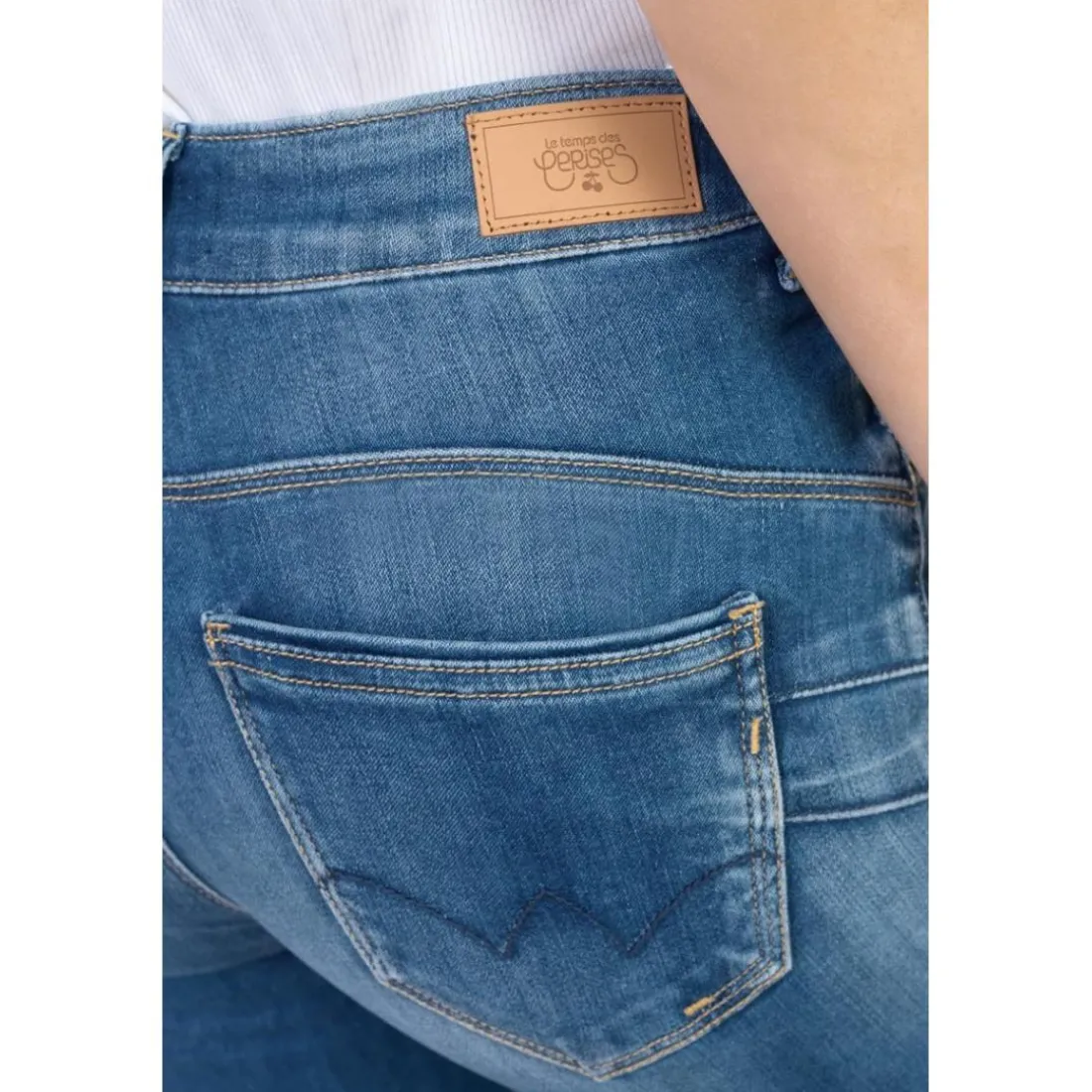 Jeans push-up slim taille haute PULP, 7/8ème bleu Tess
