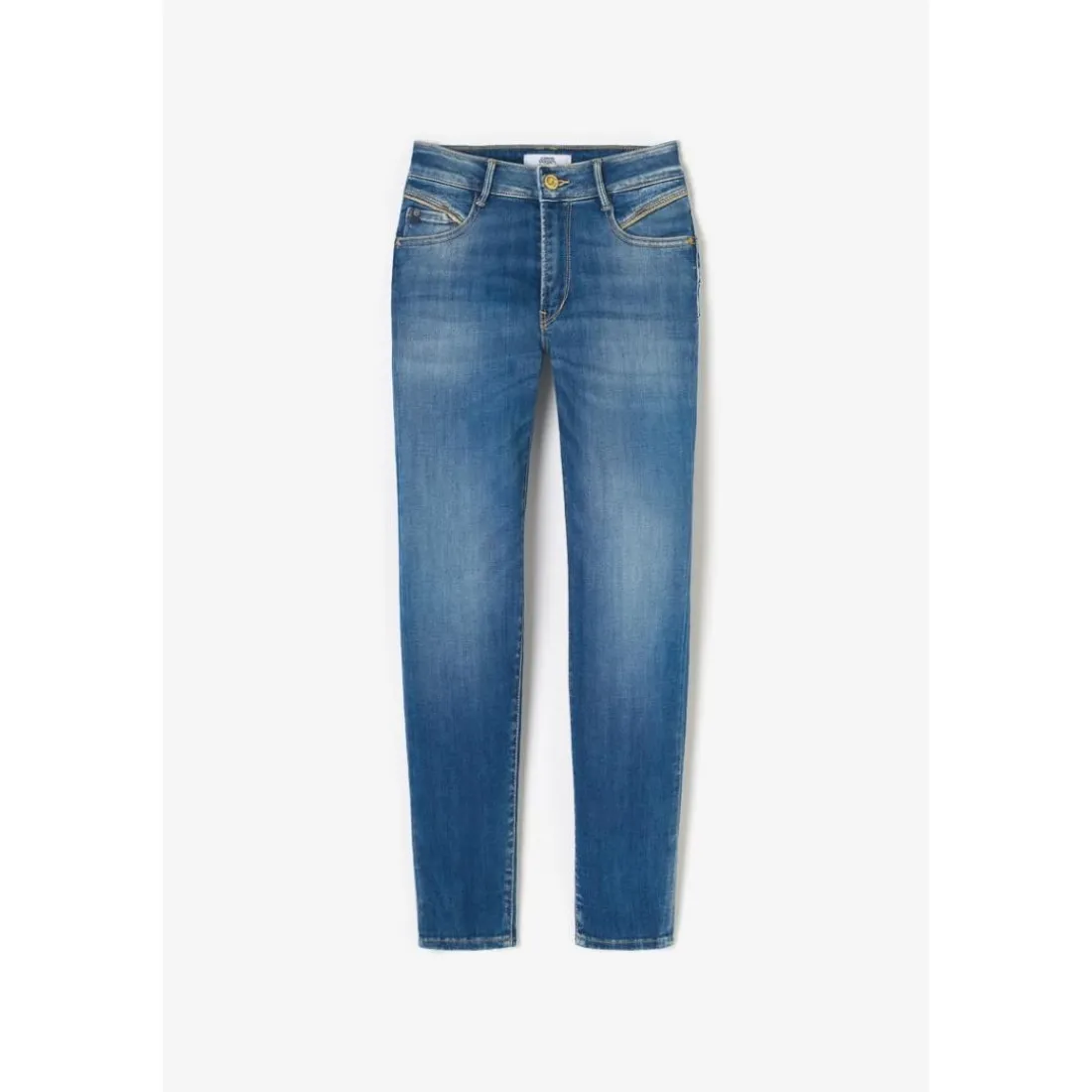 Jeans push-up slim taille haute PULP, 7/8ème bleu Tess