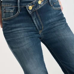 Jeans push-up slim taille haute PULP, 7/8ème bleu Trix