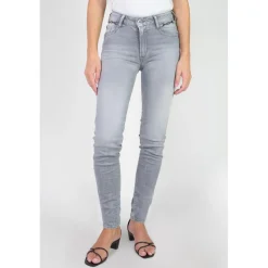 Jeans push-up slim taille haute PULP, longueur 34 gris Eva