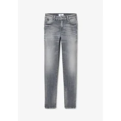 Jeans push-up slim taille haute PULP, longueur 34 gris Ivy en coton
