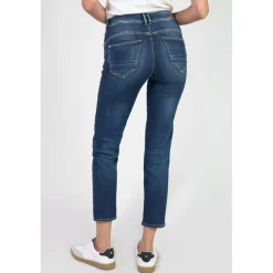 Jeans push-up slim taille haute PULP, 7/8ème bleu en coton Sloan