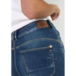 Jeans push-up slim taille haute PULP, 7/8ème bleu en coton Sloan
