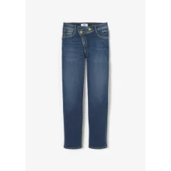 Jeans push-up slim taille haute PULP, 7/8ème bleu en coton Sloan