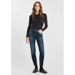 Jeans push-up slim taille haute PULP, 7/8ème bleu Gail