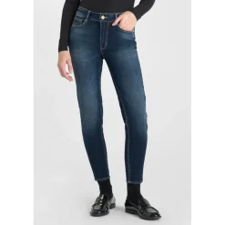 Jeans push-up slim taille haute PULP, 7/8ème bleu Gail