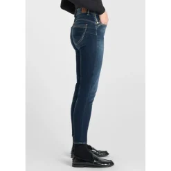 Jeans push-up slim taille haute PULP, 7/8ème bleu Gail