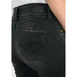Jeans push-up slim ULTRA PULP, 7/8ème noir Ruby en coton