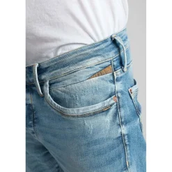 Jeans regular Camby, droit 700/17, longueur 34 bleu en coton
