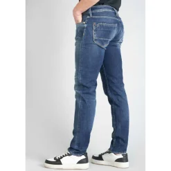 Jeans regular, droit 700/17, longueur 34 bleu en coton