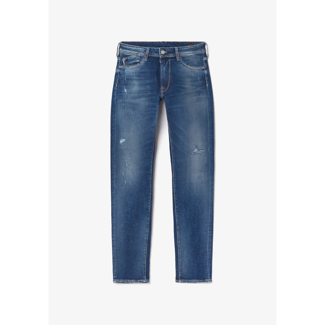 Jeans regular, droit 700/17, longueur 34 bleu en coton
