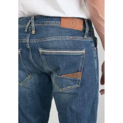 Jeans regular, droit 800/12, longueur 34 bleu en coton Blaine