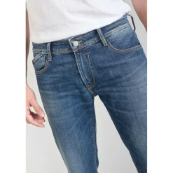 Jeans regular, droit 800/12, longueur 34 bleu en coton Blaine