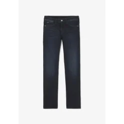 Jeans regular, droit 800/12, longueur 34 bleu en coton Xan
