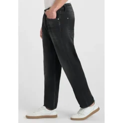 Jeans regular, droit 800/60 loose , longueur 34 noir en coton Miles
