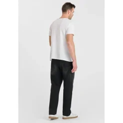 Jeans regular, droit 800/60 loose , longueur 34 noir en coton Miles
