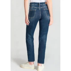 Jeans regular, droit 400/17, 7/8ème bleu en coton