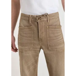 Jeans regular, droit HOBO, longueur 34 beige en coton Ari