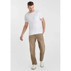 Jeans regular, droit HOBO, longueur 34 beige en coton Ari