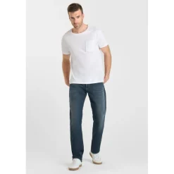 Jeans regular, droit jogg 800/12 regular , longueur 34 bleu en coton Gary