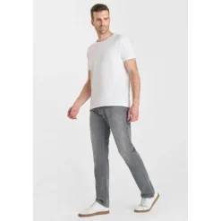 Jeans regular, droit jogg 800/12 regular , longueur 34 gris en coton Matt