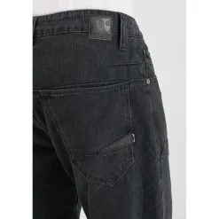 Jeans regular, droit loose, longueur 34 noir en coton Glen