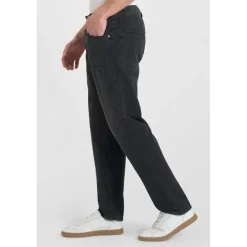 Jeans regular, droit loose, longueur 34 noir en coton Glen