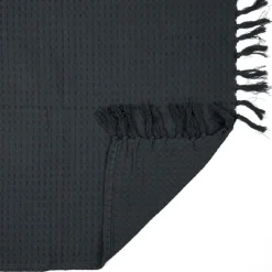 Jeté De Canapé Gaufre Gris Anthracite en coton
