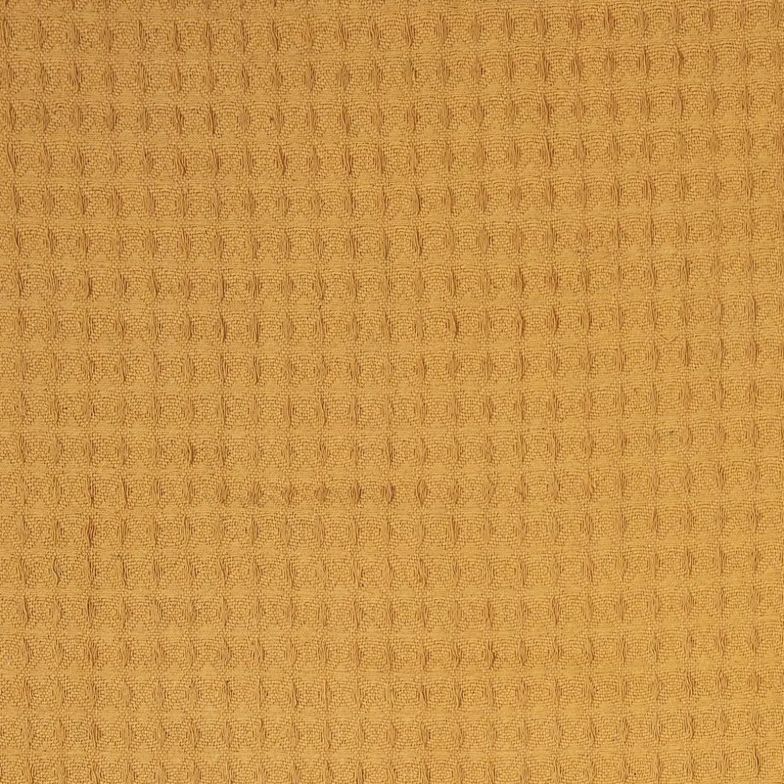 Jeté De Canapé Gaufre Jaune Ocre en coton