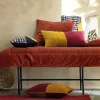 Jeté de lit en coton BYZANCE chataigne 240 x 260 cm