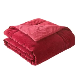 Jeté de lit en coton BYZANCE Bourgogne 240 x 260 cm