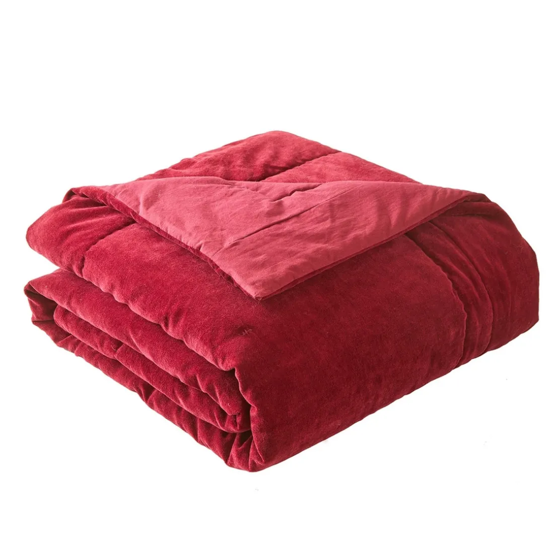 Jeté de lit en coton BYZANCE Bourgogne 240 x 260 cm