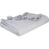 Jeté de lit en coton 160x220 - gris clair