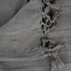 Jeté de lit en coton 160x220 - gris