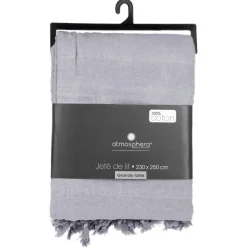 Jeté de lit gris clair 230X250