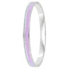 Jonc Femme So Charm - B4338-ARGENT-ROSE - Bracelet Email Argenté