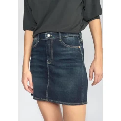 Jupe droite en jeans - Bleue