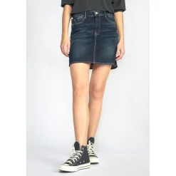 Jupe droite en jeans - Bleue