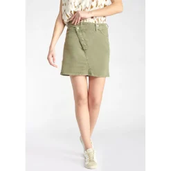 Jupe droite en jeans ALOFI vert