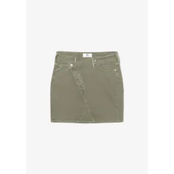 Jupe droite en jeans ALOFI vert