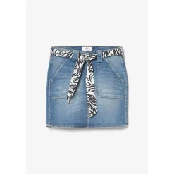 Jupe droite en jeans CARY bleu