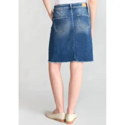 Jupe droite en jeans LEDISI bleu Ora