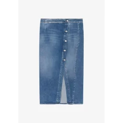 Jupe droite en jeans RAPHI bleu Elle