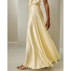 Jupe en amarante Golden Cocoon jaune doré