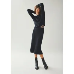Jupe en maille noir Kai